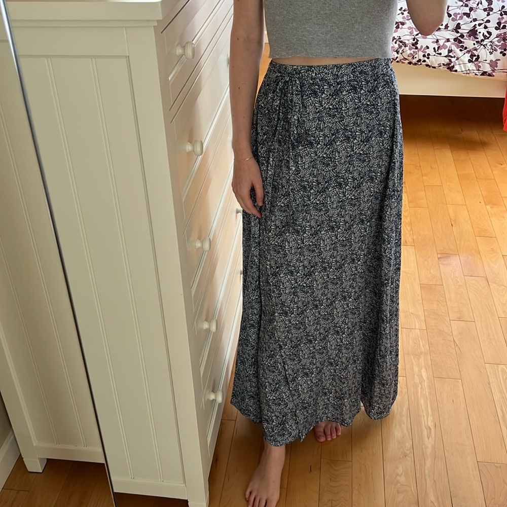 Blue floral skirt